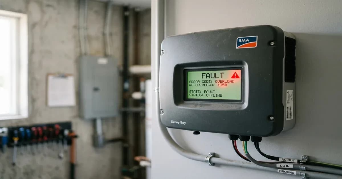 Solar inverter overload error troubleshooting — SolarNevs spec card