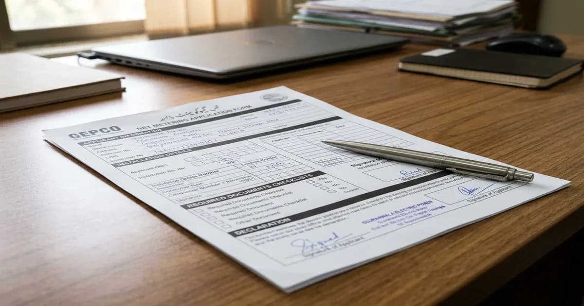 GEPCO net metering application guide in Gujranwala Pakistan — SolarNevs spec card