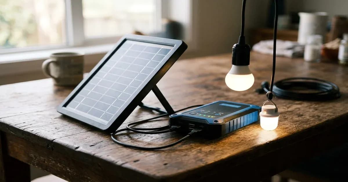 Emergency solar kit panel battery light setup details in Pakistan — SolarNevs spec card