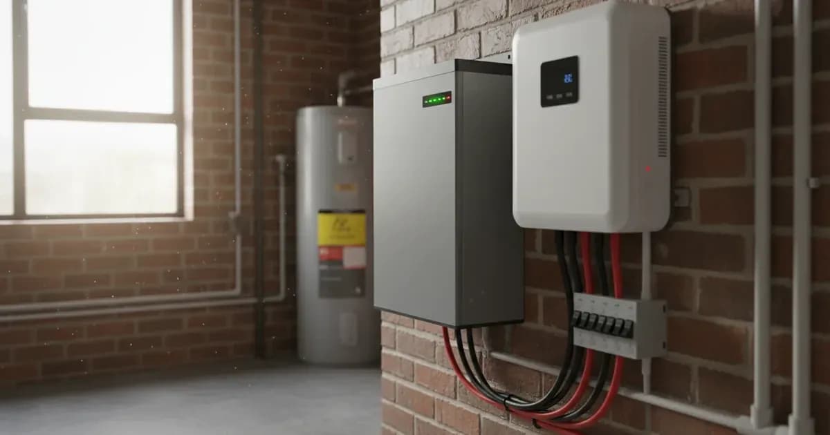 A Pylontech US3000C battery module connected to a compatible inverter in a residential solar installation — SolarNevs spec card