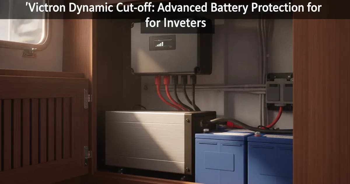 Advanced Battery Protection for Inverters'": the product in a realistic installed setting, natural light, no text or logos — SolarNevs spec card