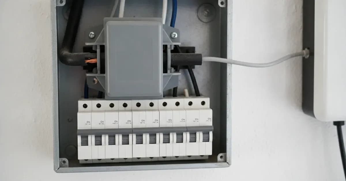 A diagram showing a solar installation with an export limitation device connected to the grid — SolarNevs spec card