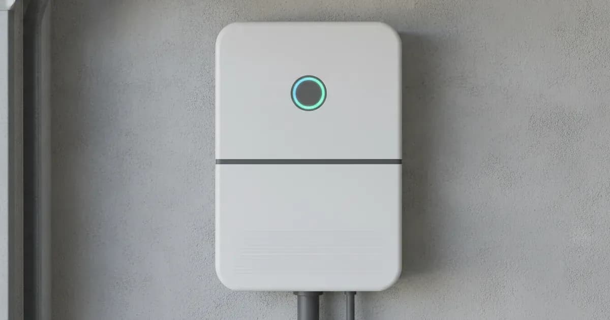 A close-up of the Enphase IQ Battery 5P mounted on a wall, showing its sleek design and branding — SolarNevs spec card