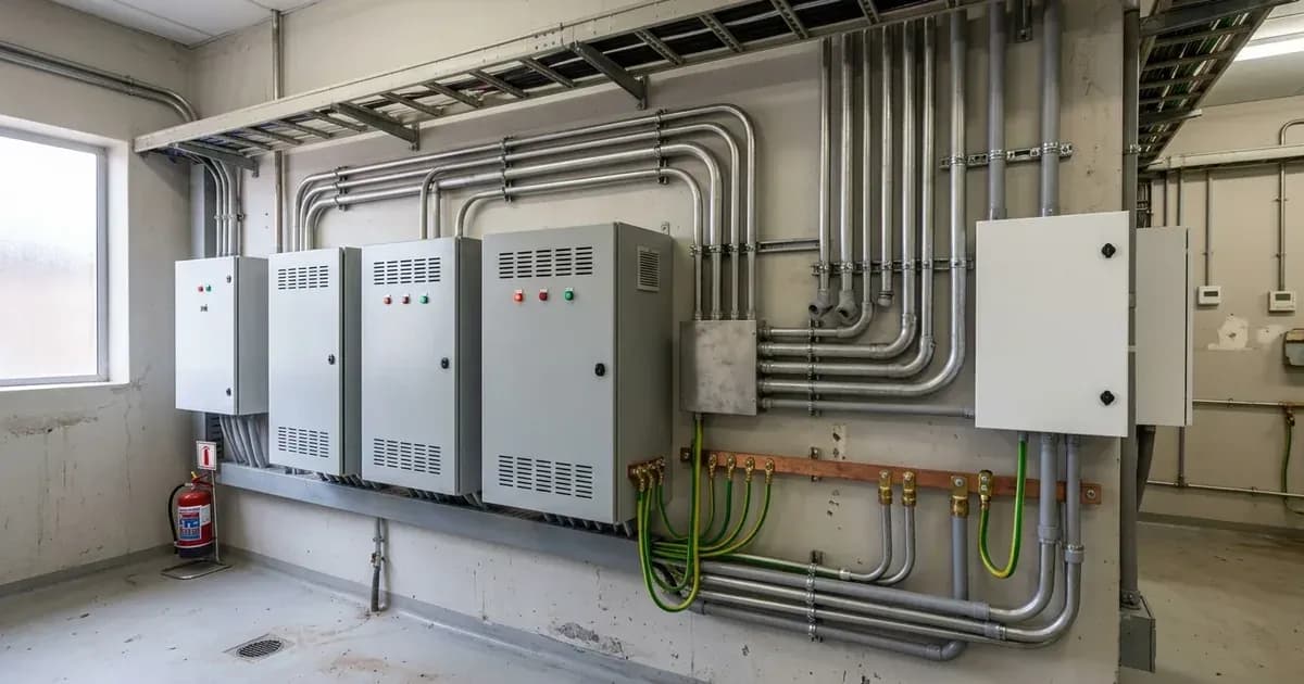 Electrical conduit routing, surge protection units, and power quality equipment in a medical facility. — SolarNevs spec card