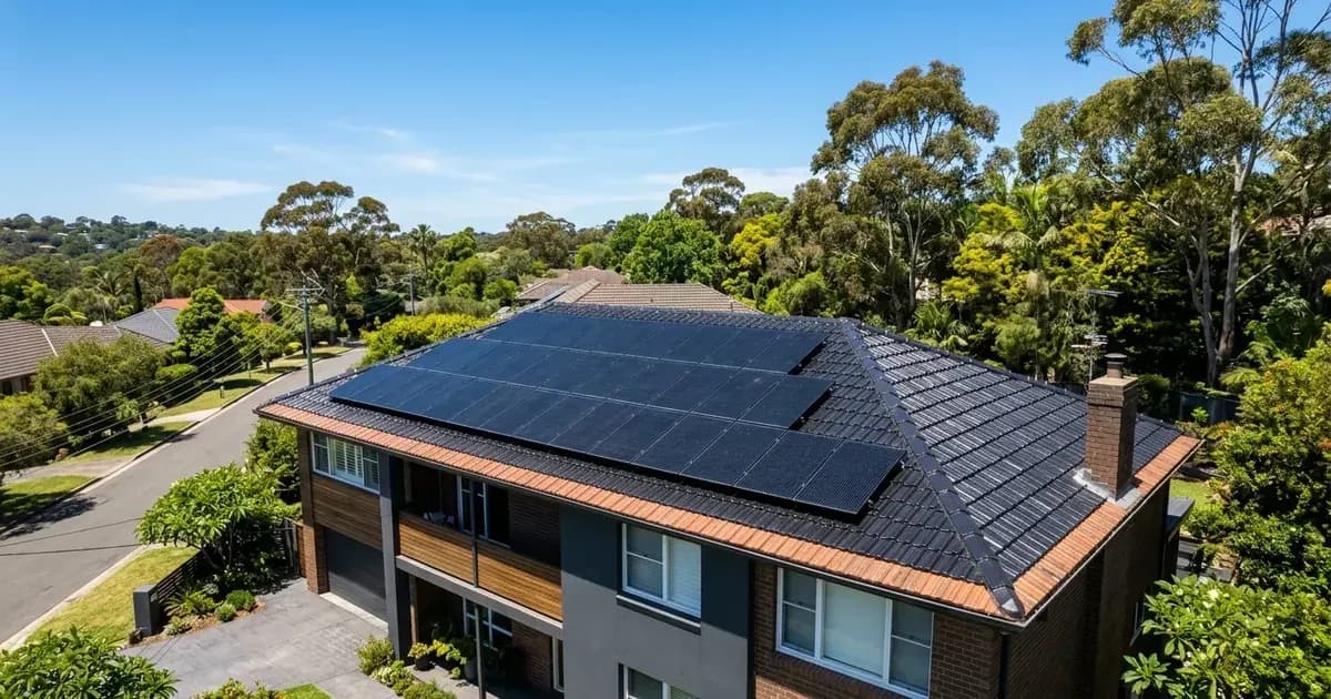 Double-glass residential solar panels installed on a tiled roof in Sydney Australia. — SolarNevs spec card