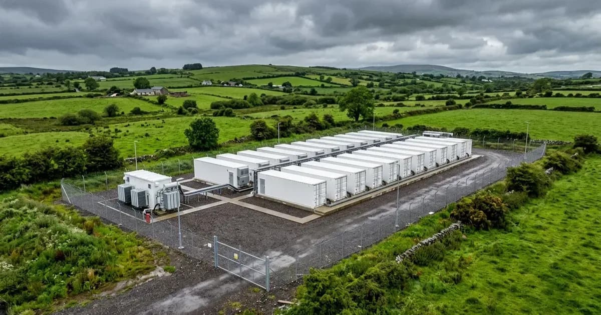 Grid-scale battery energy storage system and inverter installation on an industrial site in Ireland — SolarNevs spec card