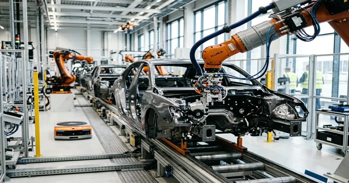Automotive assembly line inside a high-tech factory in Pakistan — SolarNevs spec card
