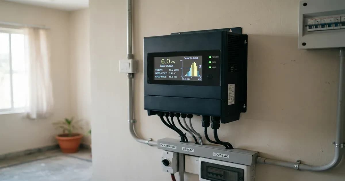 6kW solar inverter installed in Pakistan — SolarNevs spec card