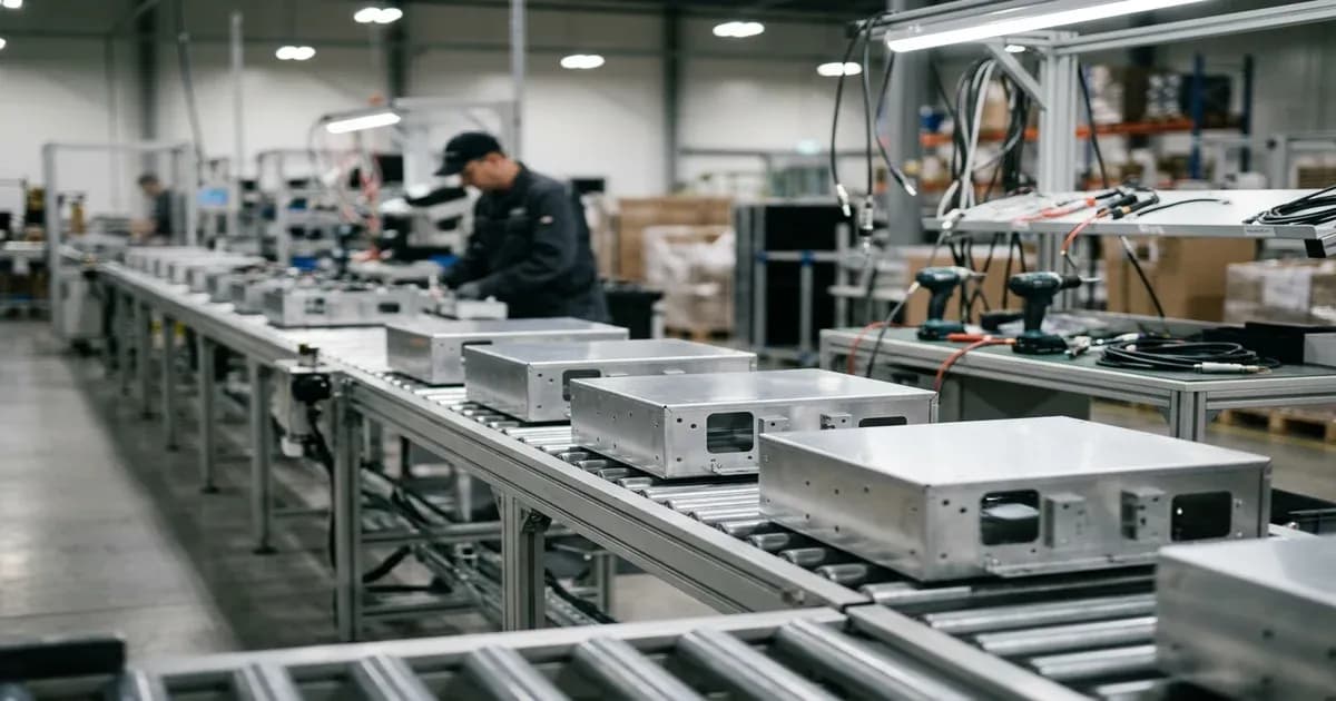 Inverter manufacturing and rebadging assembly line — SolarNevs spec card