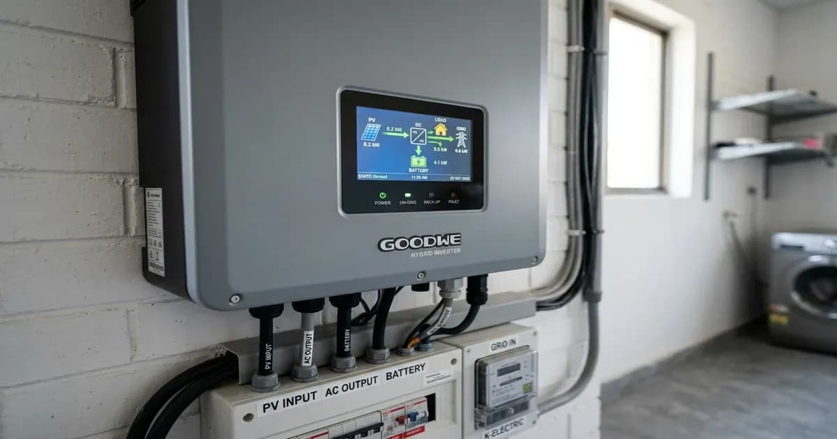 GoodWe solar inverter installed in Pakistan — SolarNevs spec card
