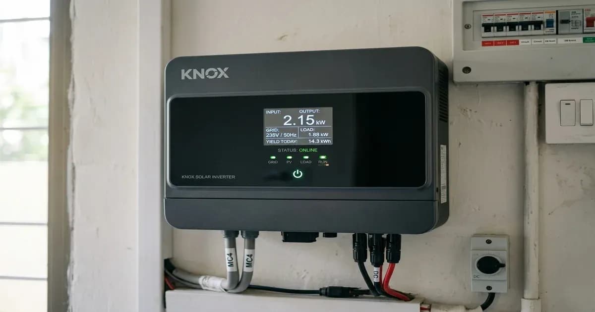 Knox solar inverter installed in Pakistan — SolarNevs spec card