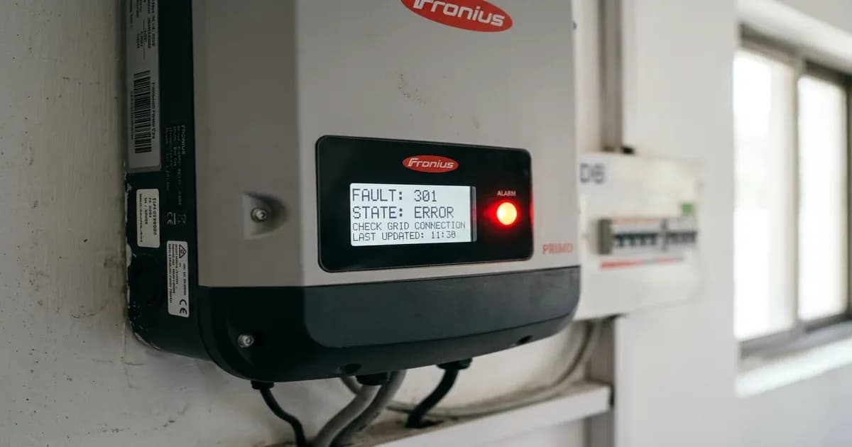 Fronus solar inverter error code diagnostics — SolarNevs spec card