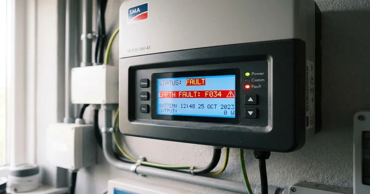 Solar inverter earth fault error troubleshooting — SolarNevs spec card