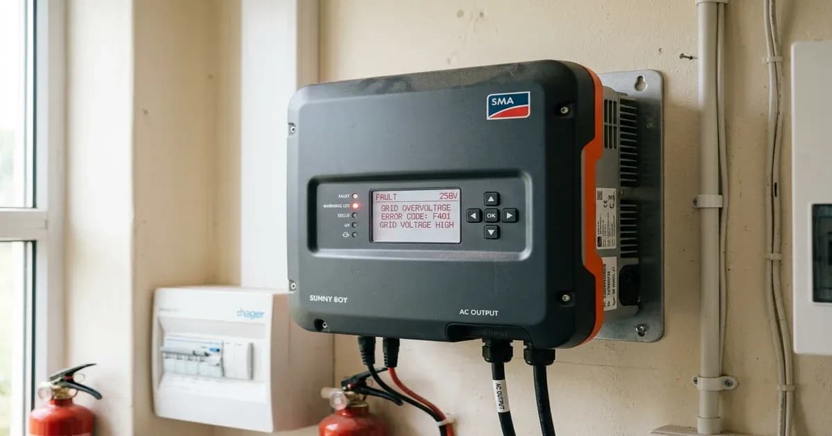 Solar inverter grid overvoltage error troubleshooting — SolarNevs spec card