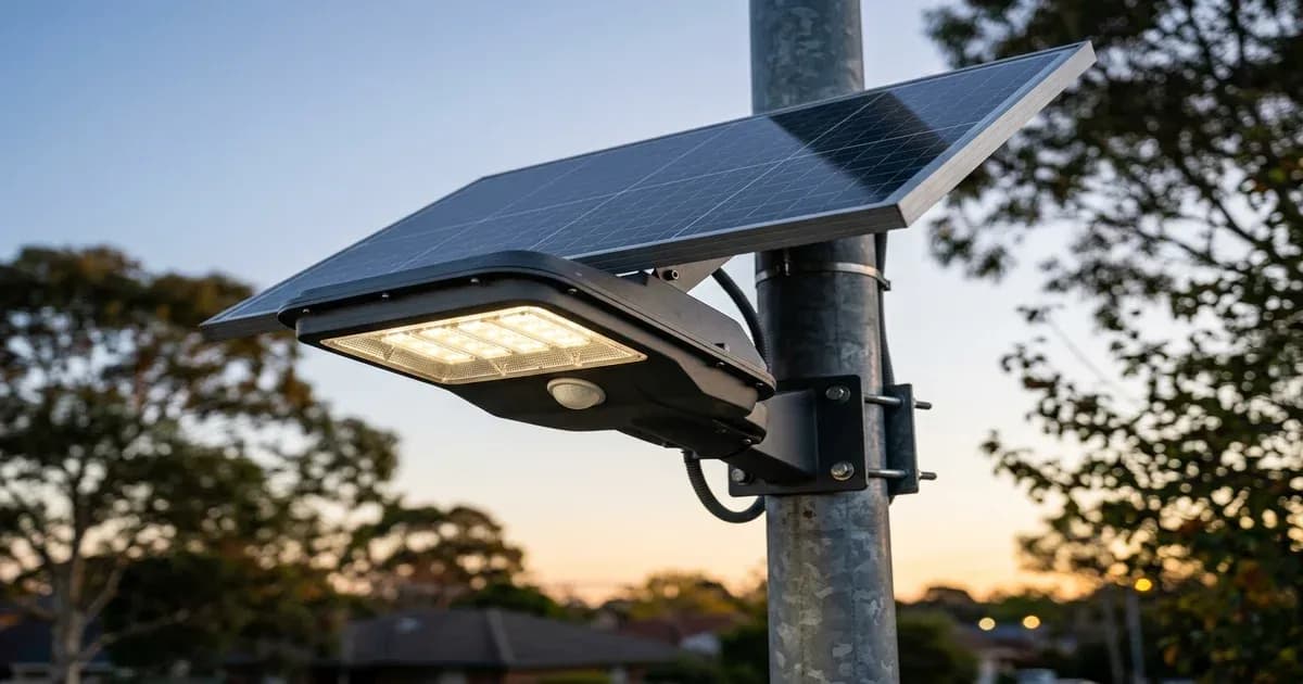 Integrated solar LED street light pole installation details in Pakistan — SolarNevs spec card
