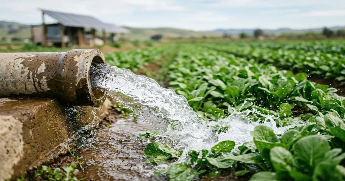 Solar tube well water outlet pipe irrigation details in Pakistan — SolarNevs spec card